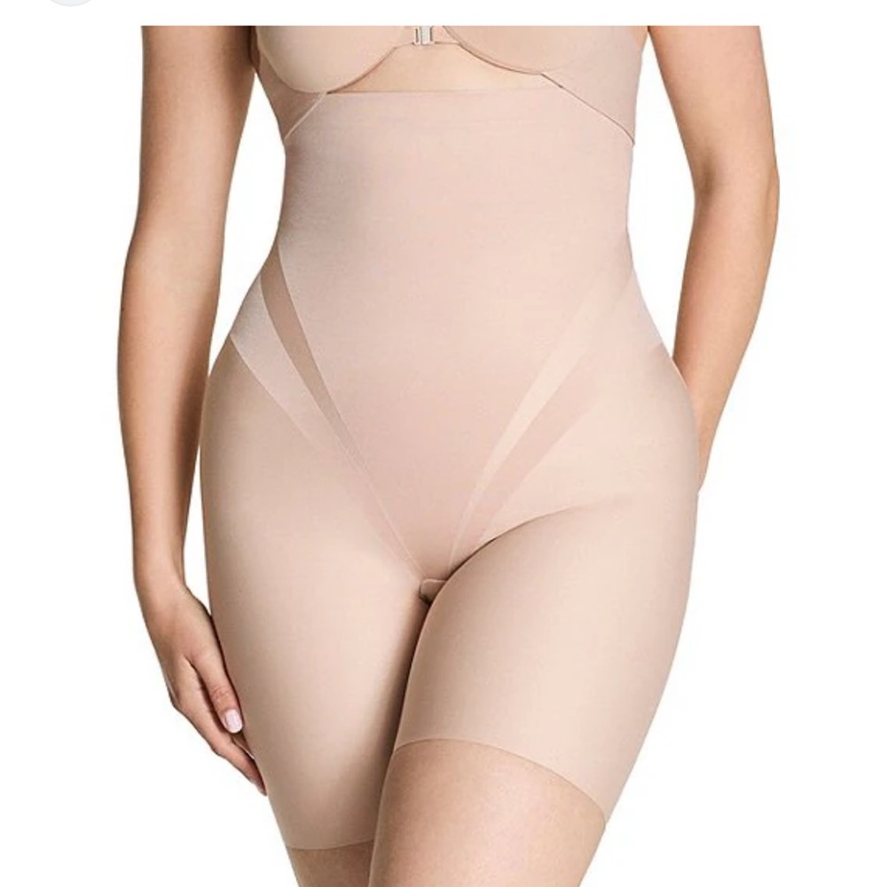 NWT SPANX Supersculpt Transform High-Waisted Mid-Thigh Short Champange Sz 2X